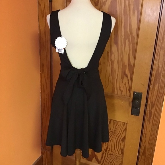 NWT Soprano Black Plunging Sexy Fit & Flare Dress - Picture 8 of 14